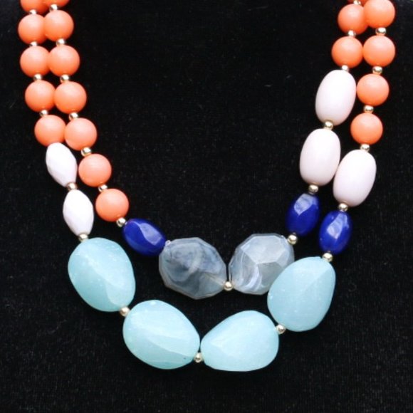 Chunky Boho Multi Strand Statement Necklace Set - Picture 3 of 6